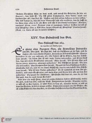 XXV. Von Gedechtniß des Dotz