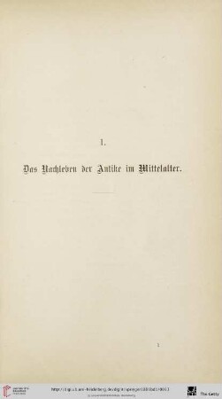Das Nachleben der Antike im Mittelalter