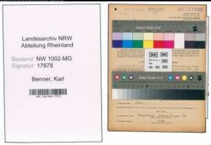 Entnazifizierung Karl Benner , geb. 22.06.1892 (Installateur)
