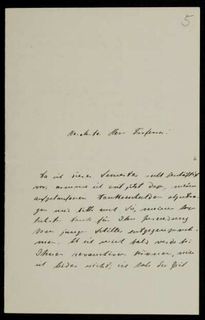 Nr. 5 Brief von Hubert Roetteken an Edward Schröder. Ohne Ort, o. D.