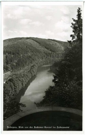 Zschopau. Blick von der Bodemerkanzel ins Zschopautal