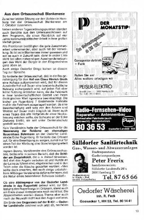 Aus dem Ortsausschuß Blankenese