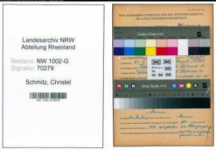 Entnazifizierung Christel Schmitz, geb. 21.04.1912 ()