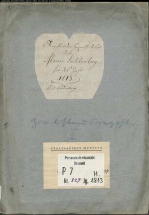 Zivilstandsregister (H 1813) der Munizipalität Tecklenburg. (Gemeinde: Tecklenburg, Kreis Tecklenburg)