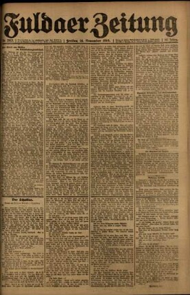 Ausgabe vom Freitag, den 14. November 1919.