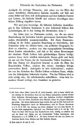 [Uebersichtliche Zusammenstellung der Beschreibung der Indischen Länder von Ptolemaios]