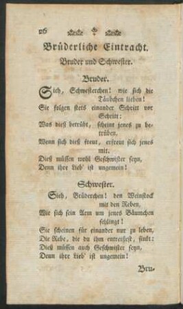 Brüderliche Eintracht