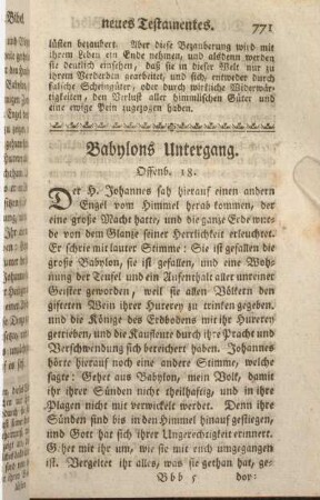 Babylons Untergang. Offenb. 18.