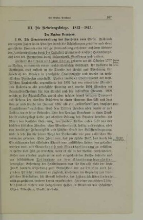 III. Die Befreiungskriege. 1813 - 1815