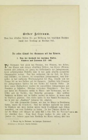 I. Die ersten Kämpfe der Germanen mit den Römern