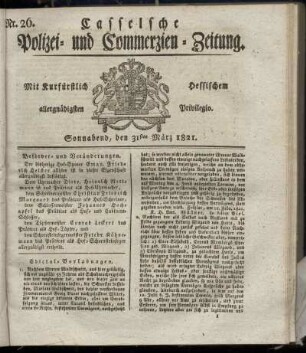 Nr. 26, Sonnabend den 31sten Maerz. 1821