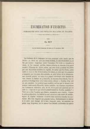 Enumeration D' Insectes
