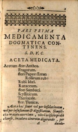 Designatio alphabetica Medicamentorum suorum