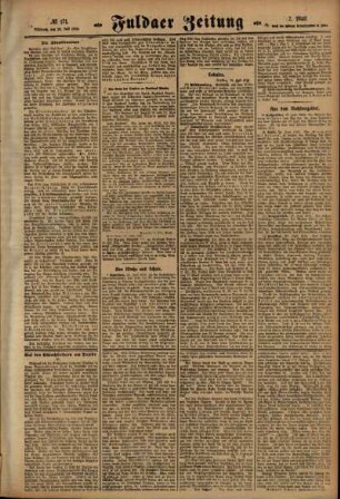 Zweite Ausgabe vom Mittwoch, den 28. Juli 1915.
