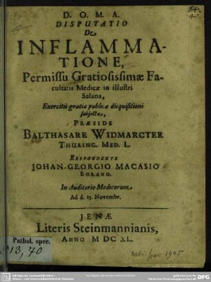 De inflammatione