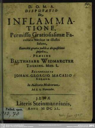 De inflammatione