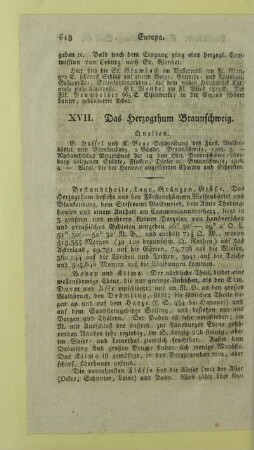 XVII. Das Herzogthum Braunschweig