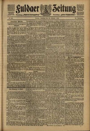 Zweite Ausgabe vom Dienstag, den 26. Oktober 1909.