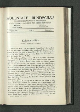 Kolonialpolitik