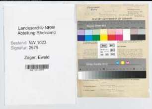 Entnazifizierung Ewald Zager , geb. 05.10.1892 (Finanzinspektor)
