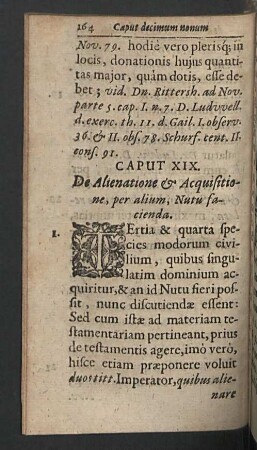 Caput XIX. De Alienatione