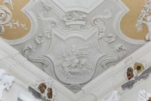 Decke der Schlosskapelle — Eckkartuschen mit den vier Evangelisten — Evangelist Markus
