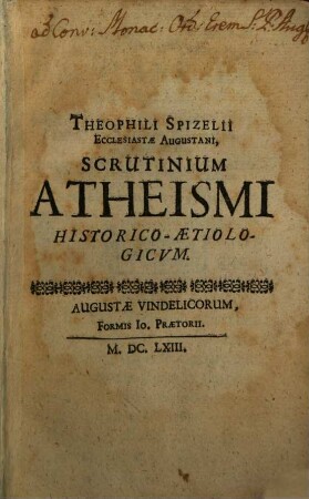 Scrutinium atheismi