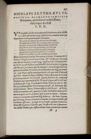 Nicolavs Erythrævs Venetvs I. C. Richardo Scælleio ....