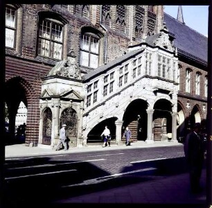 Lübeck: Renaissancetreppe am Rathaus