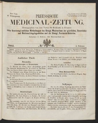 No 6. (5. Februar 1862) - No 9 (26. Februar 1862)