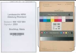 Entnazifizierung Maria Brochtrup , geb. 27.06.1895 (Postsekretaerin)