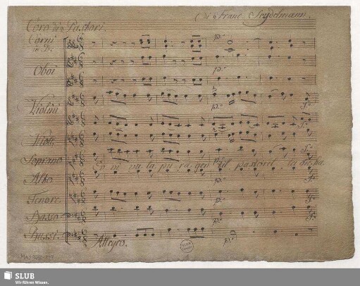 La villanella di Misnia. Excerpts - Mus.3550-F-7 : Coro, orch