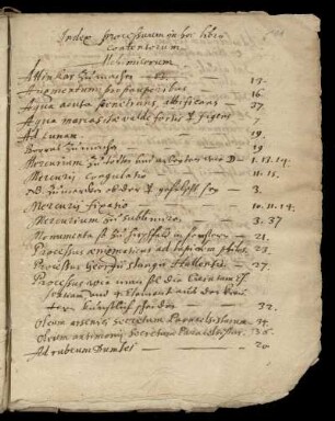Index processuum
