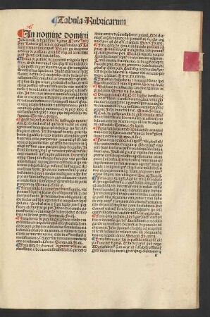 Tabula Rubricarum