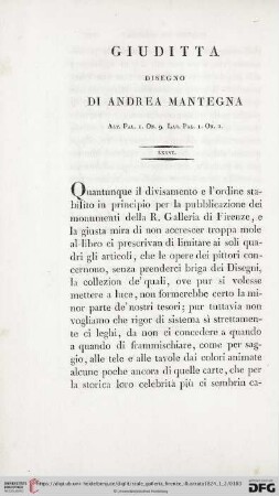Giuditta disegno di Andrea Mantegna