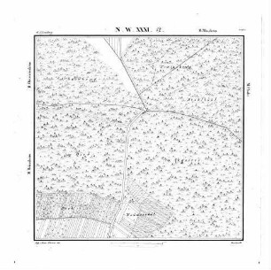 Kartenblatt NW XXXI 12 Stand 1831