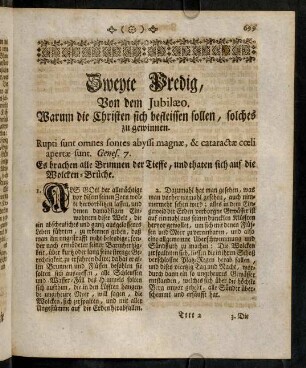 699-715, Zweyte Predig von dem Jubilaeo