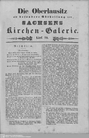 Bischheim (Fortsetzung) : 78. Lieferung