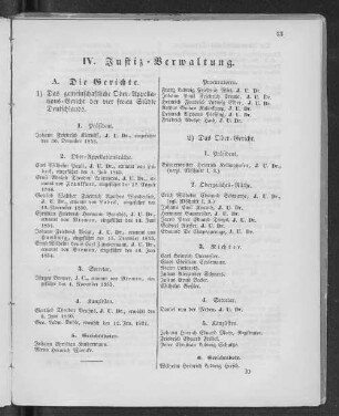 IV. Justiz-Verwaltung.