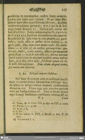 §. 84. Reliqui corporis habitus