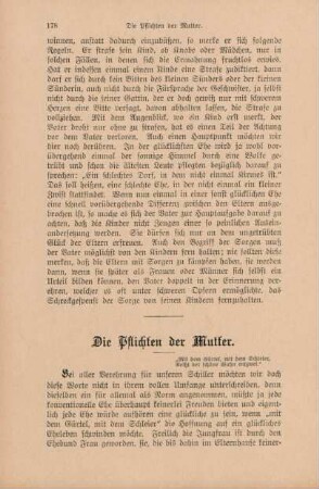 Die Pflichten der Mutter