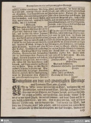 [Evangelium und Epistel am vier und zwantzigsten Sontage nach Trinitatis]