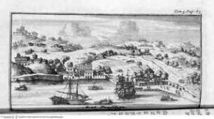 Les delices de l'Italie ... 6 Bände., 5. Band, 2. Tafel vor Seite 87: Mont Pausilype.