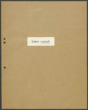 Schriftproben und Bestellungen des Schrifttyps "Latein, russisch"