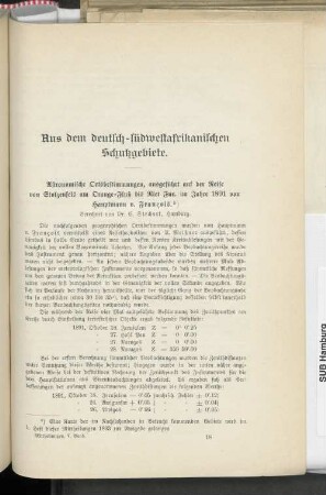 Aus dem deutsch-südafrikanischen Schutzgebiete.
