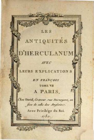 Les Antiquités D'Herculanum : Avec Leurs Explications En François, 7