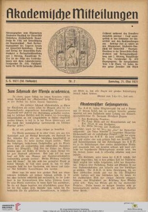 Nr. 2 (21. Mai 1921)