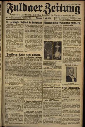 Ausgabe vom Samstag, den 07. Juli 1934.