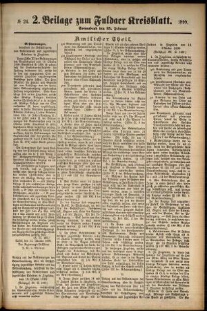 Dritte Ausgabe vom Samstag, den 25. Februar 1899.