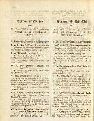 Systematisk Oversigt. - Systematische Uebersicht